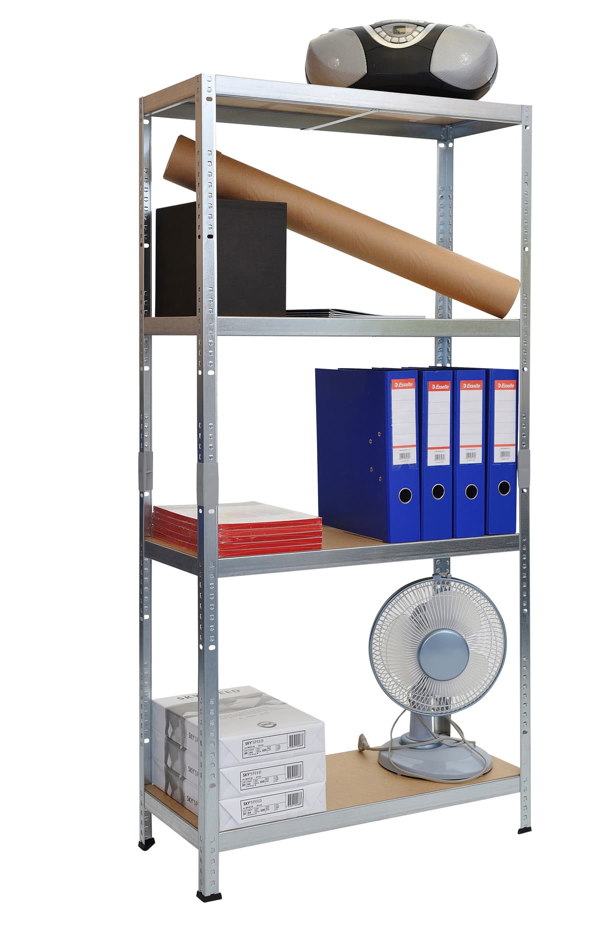 Stålhylla 4 hyllplan 70 kg. - Elkjøp