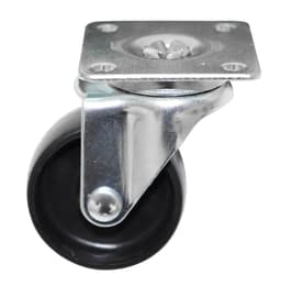 Møbelhjul med plate svart - 50 mm