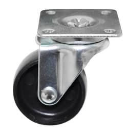 Möbelhjul med plåt svart - 40 mm