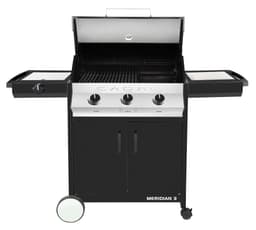 Gassgrill 3B + SB - svart "Meridian"