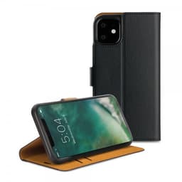 XQISIT iPhone 11 Kotelo Slim Wallet Selection Musta