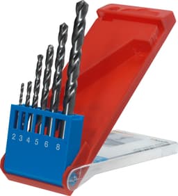 HSS-bor, Silver Star, 2-8 mm i kasse, 6 dele