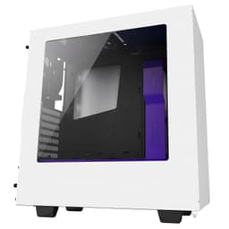 NZXT S340 PC-kabinett (hvit/lilla/vindu)