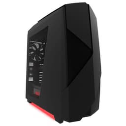 NZXT Noctis 450 ATX PC-kabinet (mat sort/rødt LED)
