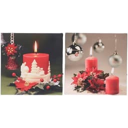 Jultavla med LED 25x25cm