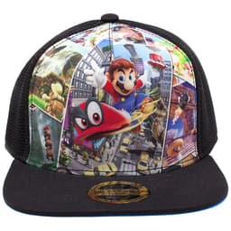 Nintendo - Super Mario Odyssey snapback cap (sort)