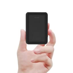 Nopea 10000 mAh: n Powerbank - 2 USB - musta