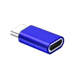 Micro USB til USB-C adapter aluminium - blå
