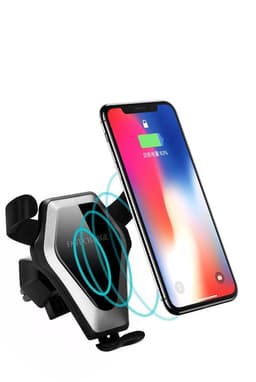 Trådlös Qi laddare till bilen - bilhållare med snabbladdning