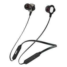 Magnetiske trådløse øretelefoner Bluetooth Dual Driver - Svart