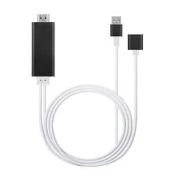 Universal USB til HDMI-adapter til iPhone og Android - sort