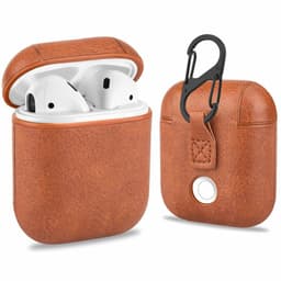 Apple AirPods 1/2 -kotelo - PU-nahka - vaaleanruskea