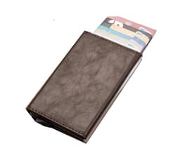 RFID-kortholder - ægte læder - brun