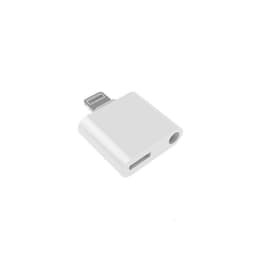 Lyd- og strømadapter til iPhone 7/8/X - Hvit