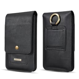 Universal mobiltelefon taske 5.2 "smartphone hylster PU læder - sort