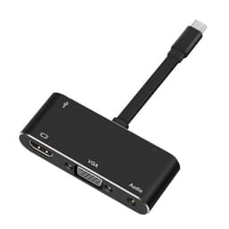 USB-C till HDMI/VGA multiport-adapter Aluminium
