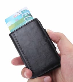 RFID-korttikotelo PU-nahkaa, musta