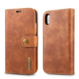 Mobilfodral iPhone XS Max med magnetskal PU-läder - brun
