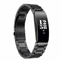 Fitbit Inspire / Inspire HR -rannekoru ruostumaton teräs - musta