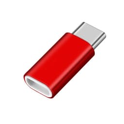 USB-C til Micro USB-adapter aluminium - rød