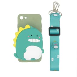 3D mobil deksel med innebygd lommebok for iPhone 7/8 - Dinosaur, grønn