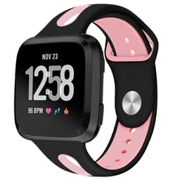 Fitbit Versa rannekoru silikoni musta / vaaleanpunainen