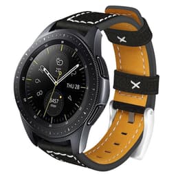 Samsung Gear S2 / Sport / Galaxy Watch & Garmin Vivoactive / Forerunner / Vivomove læderarmbånd Sort