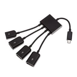 Micro USB-hub med ladeport og 3 USB-porter