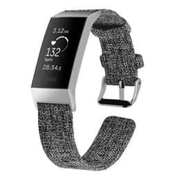 Fitbit Charge 3/4 ranneke kangas tummanharmaa - S