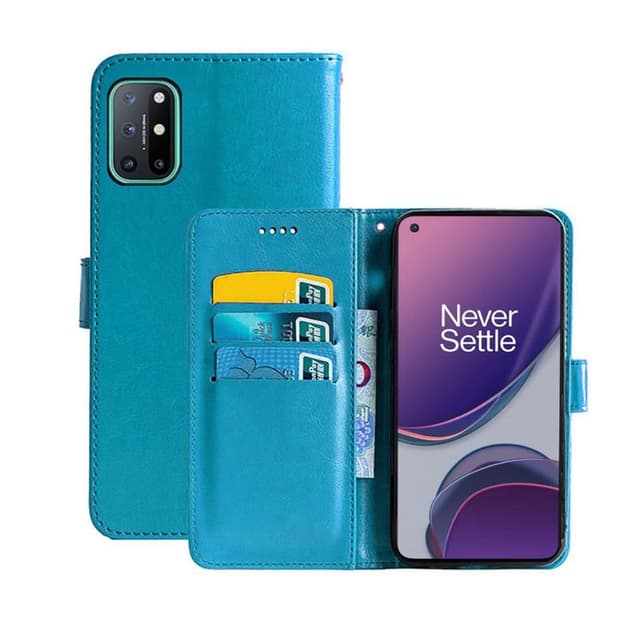 Wallet Cover 3-kort OnePlus 8T  - Lyseblå