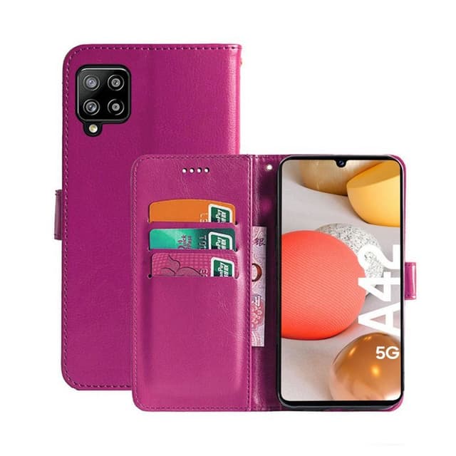 Wallet Cover 3-kort Samsung Galaxy A42  - lyserød