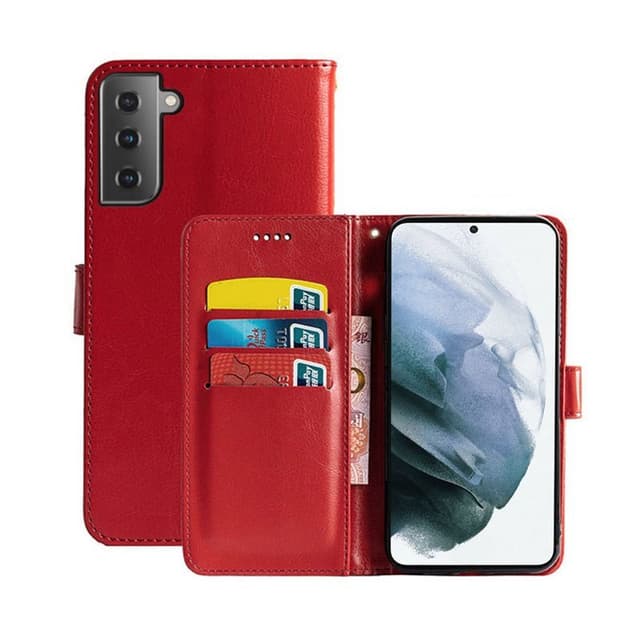 Wallet Cover 3-kort Samsung Galaxy S21  - rød