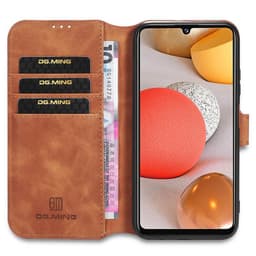 DG-Ming mobilplånbok 3-kort Samsung Galaxy A42  - Brun