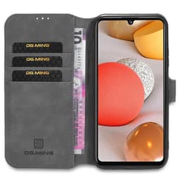 DG-Ming mobil lommebok 3-kort Samsung Galaxy A42  - Grå