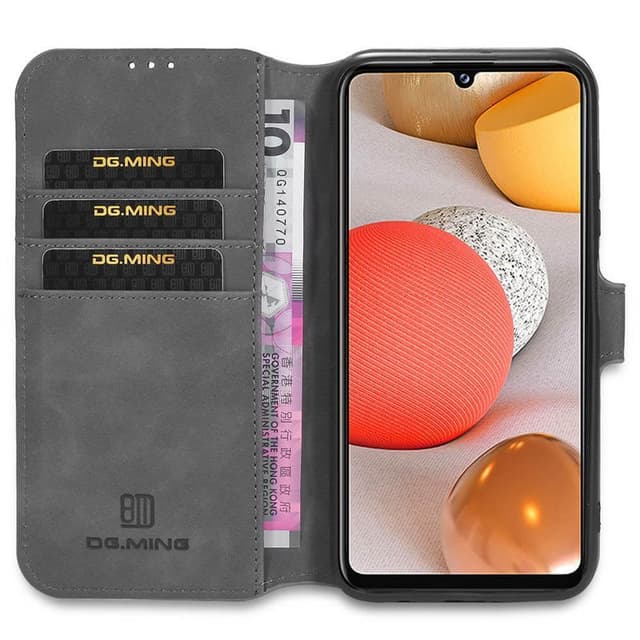 DG-Ming mobil lommebok 3-kort Samsung Galaxy A42  - Grå