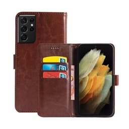 Lommebokdeksel 3-kort Samsung Galaxy S21 Ultra  - brun
