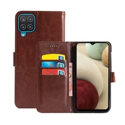 Lompakkokotelo 3-kortti Samsung Galaxy A12  - ruskea