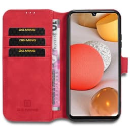 DG-Ming mobil lommebok 3-kort Samsung Galaxy A42  - RØD