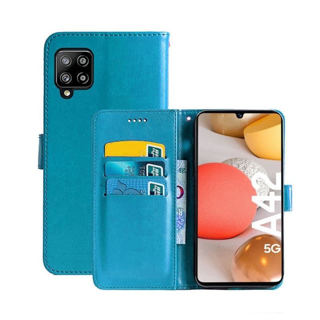Lompakkokotelo 3-kortti Samsung Galaxy A42  - Vaaleansininen