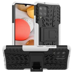 Stødbestandigt cover med stativ Samsung Galaxy A42  - hvid