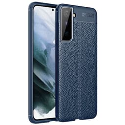 Lædermønstret TPU Cover Samsung Galaxy S21  - blå
