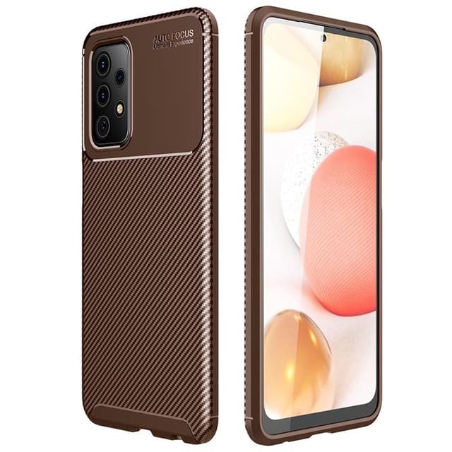 Carbon silikone cover Samsung Galaxy A52 5G  - brun