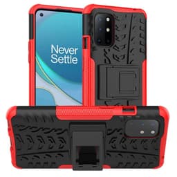 Iskunkestävä Suojakuori kotelo jalustalla OnePlus 8T  - punainen