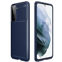 Carbon silikone cover Samsung Galaxy S21 Plus  - blå