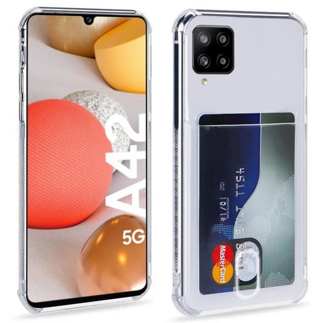 Silikonikotelo ja kolikkopaikka Samsung Galaxy A42