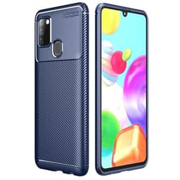 Carbon silikon skal Samsung Galaxy A21s  - Blå