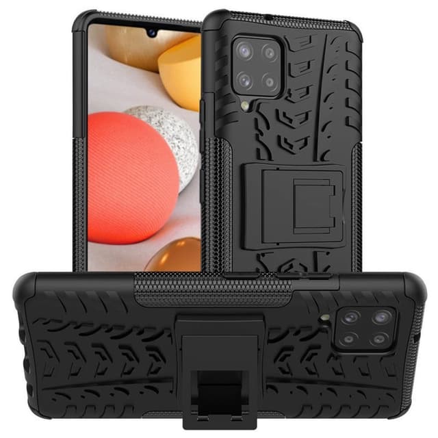 Stødbestandigt cover med stativ Samsung Galaxy A42  - sort