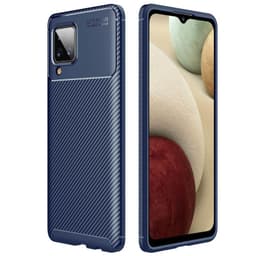 Karbon silikon Deksel Samsung Galaxy A12  - Blå