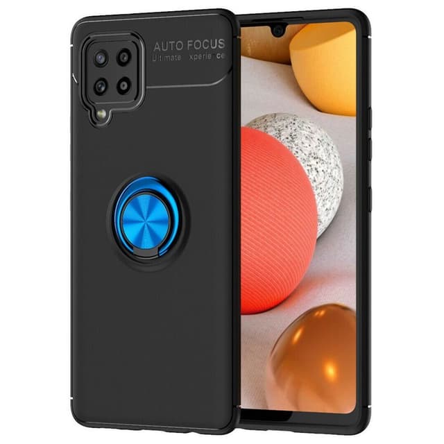 Slim Ring Case Samsung Galaxy A42  - Svart/Blå