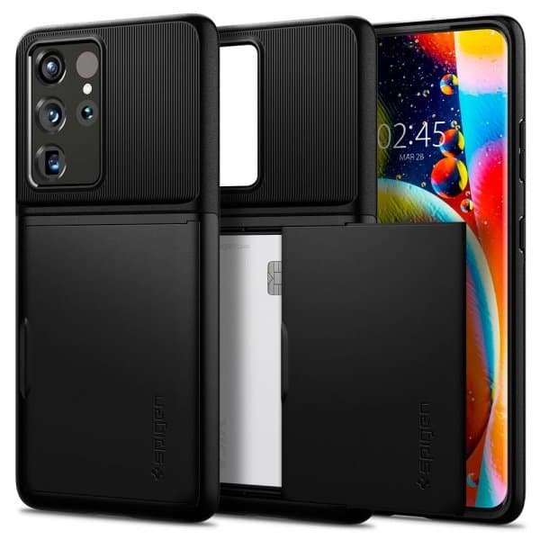 Spigen Samsung Galaxy S21 Ultra Deksel Slim Armor CS Svart